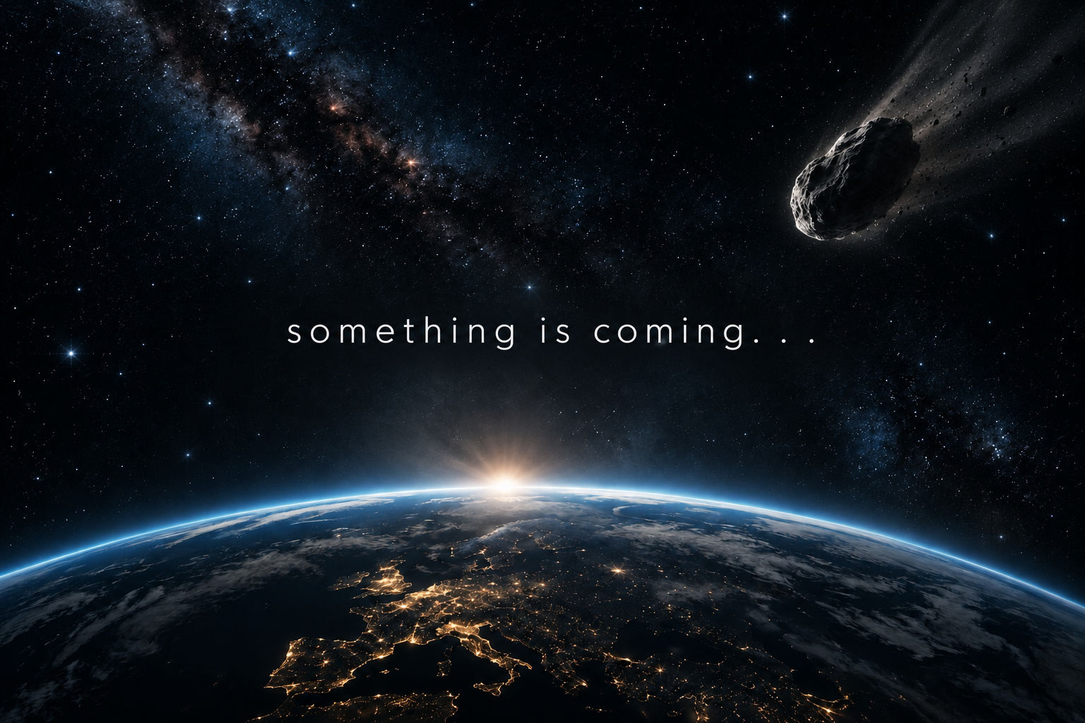 Something is coming... An asteroid approaches Earth from deep space.